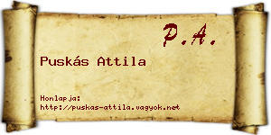 Puskás Attila névjegykártya