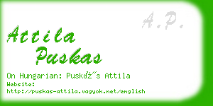 attila puskas business card